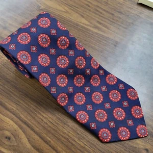 Vintage Jordache Colorful Circles 80s 90s Mens Neck Tie Red White Blue USA 3 1/4 - Picture 1 of 6