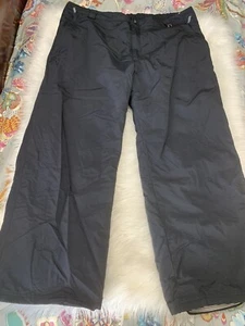 Obermeyer Mens Hydro Black Waterproof Black Nylon Snow Ski Pants Plus Size 2X - Picture 1 of 8