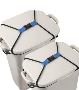 2 Pack Trash Can Lid Lock 30-40 Gal Trash Cans Lid Trash Can Locks for Animal... - Picture 1 of 6
