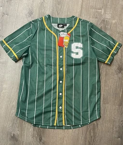 Baseball-Trikot der Simpsons grün auf Knopfleiste Medium neu mit Etikett!! HTF!! SELTEN - Bild 1 von 2