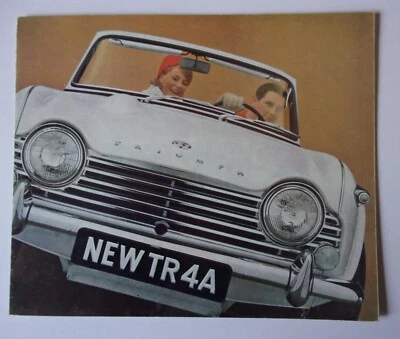 Coche deportivo TRIUMPH TR4A original 1965 Reino Unido MKT folleto de ventas - TR4 A Foto 1 de 4