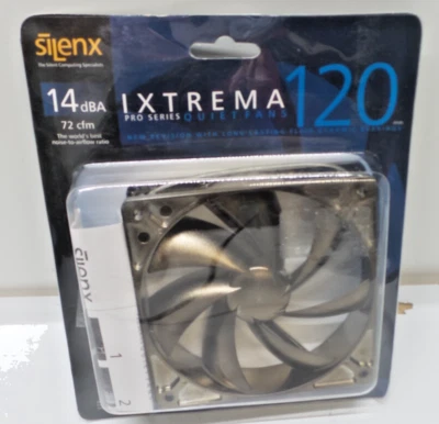 New Silenx Ixtrema 120 14dba  Case Fan 72cfm Pro Series - Image 1 of 4