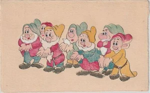 1939 CARTOLINA CON DISEGNO I SETTE NANI DISNEY - MF122720 - Imagen 1 de 2