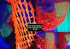 Uv Neon Orange Camo Netting Glow In The Dark Party Tapestry Decoration Psytrance