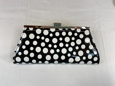 Bolsa de mão feminina Neiman Marcus alça removível prata hardware bolinhas - Imagem 1 de 4