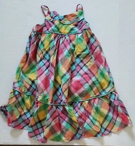 Gap Kinder Kleid Mädchen XS 4 5 Sommerkleid kariert gefüttert Baumwolle - Bild 1 von 3