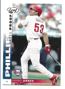 Bobby Abreu 2002 Donruss Blue Press Proof #39 Philadelphia Phillies - Foto 1 di 2