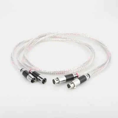 Pair XLR Cable 7N Silver Plated OCC Copper Audio Cable HiFi Interconnect Cord - Image 1 of 4