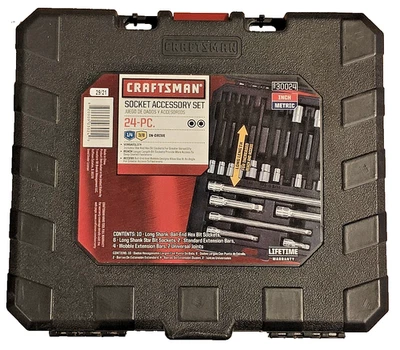 Craftsman 24 Piece Reach and Access Torx & Hex Accessory Set 30024 Free Shipping - Image 1 of 4