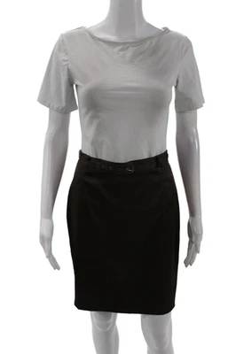Cynthia Cynthia Steffe Womens Belted Knee Length Pencil Skirt Brown Size 10 - Image 1 of 4