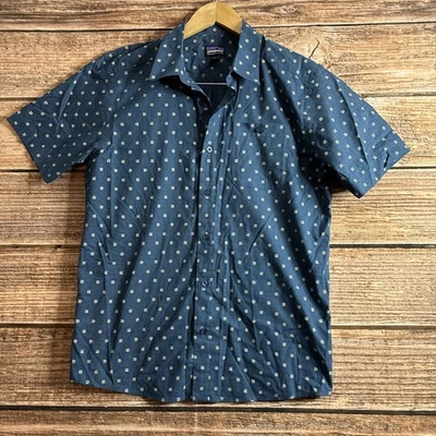 Patagonia Shirt Mens Medium Geometric Print Organic Button Up Casual STY52691 - Image 1 of 4