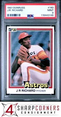 1981 DONRUSS #140 J.R. RICHARD ASTROS PSA 9 - Image 1 of 3