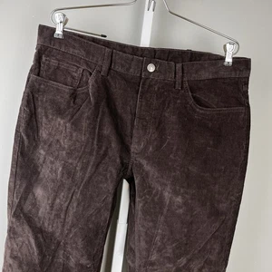 Brooks Brothers Corduroy Pants Mens 36x32 Dark Chocolate Brown Straight Leg - Picture 1 of 7