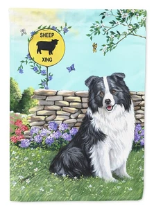 Caroline's Treasures Border Collie Crossing House Flag PPP3030CHF - Picture 1 of 4