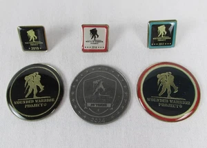 Lot of Wounded Warrior Project (3) Pins, (3) Tokens/Coins - Picture 1 of 16