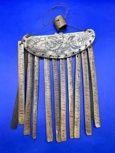 Batak Etched Bone and Bamboo Calendar Chime | Scorpion, Reptile, Bug - Picture 1 of 12