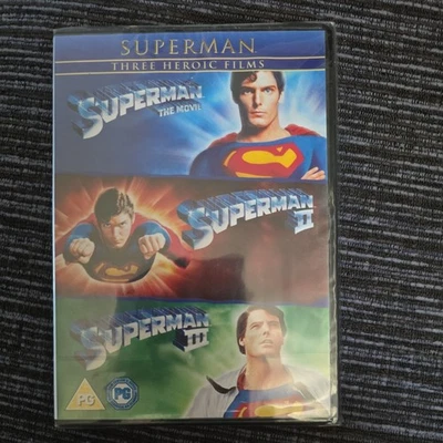 Superman - Three Heroic Movies 1 + 2 + 3 DVD 1-3 2010 NEW Christopher Reeves DC - Image 1 of 3