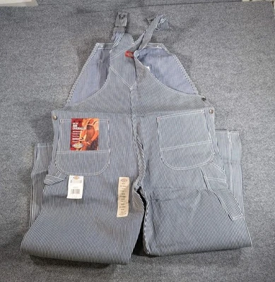 Dickies Bib Overalls Men's 42 X 30 Hickory Striped Workwear Tool Pockets NWT USA - Image 1 of 4