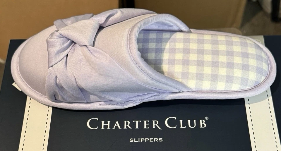 Zapatillas retorcidas sin cordones Charter Club para mujer talla: mediana (7/8) lila más ligera Foto 1 de 4