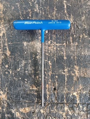 Blue-Point AWCG1610  5/32 Blue Rubber Handle Hex Allen Key T Handle USA - Image 1 of 4