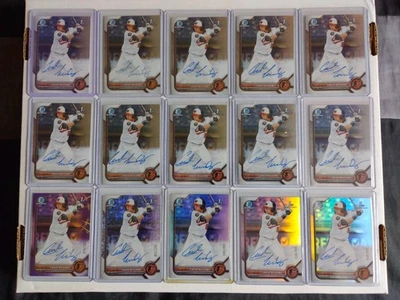 (15) 2022 CREED WILLEMS BOWMAN CHROME PROSPECT AUTOGRAPH (#/250 299 499) #CPACW - Image 1 of 4