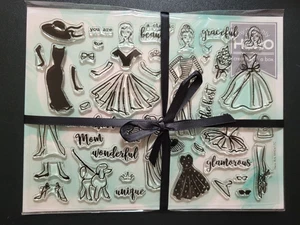 HERO ARTS My Monthly Hero Stamp Die Only April 2017 Vintage Fashion Poodle Lady - Picture 1 of 2