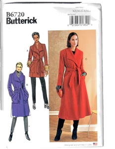Butterick Sewing Pattern B6720 Misses Petite Outerwear Belt Lined Jacket XL-XXL - Picture 1 of 4