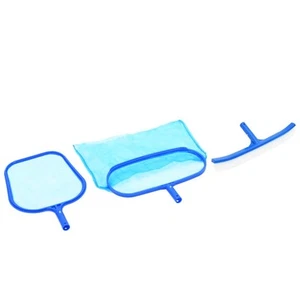 3 Piece Swimming Pool Cleaning Kit with Brush Skimmer and Vacuum Tool - Picture 1 of 7