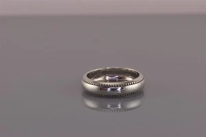 Ross Simons Sterling Silver 5mm Milgrain Trimmed Band Ring 925 Sz: 7 - Picture 1 of 8