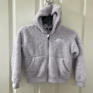 The North Face Kids Suave Oso Full Zip Hoodie Jacket Lavender Girls Size 4T - Picture 1 of 19