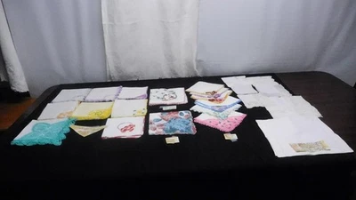 DE COLECCIÓN PAÑUELOS DAMAS CON BORDES SURTIDOS MÁS VENDIDOS COMO CORTADORES (23 PIEZAS) H-#122 Foto 1 de 4