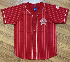 Vintage Ohio State University Buckeyes Starter Baseball Jersey Large Pinstripes - Picture 1 of 7
