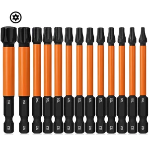 Impact Torx Bit Set 13 Pezzi (T10-T55),3" Set di Punte Torx di Sicurezza, Torx a Prova di Manomissione - Foto 1 di 12