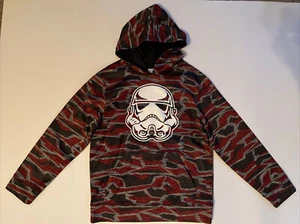 Felpa con cappuccio STAR WARS nera rossa Stormtrooper ragazzo taglia XL 14 16 EUC - Foto 1 di 7