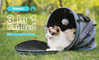 3 In 1 Cat Bed Foldable Tunnel Pet Travel Carrier Bag Toy Plush Balls