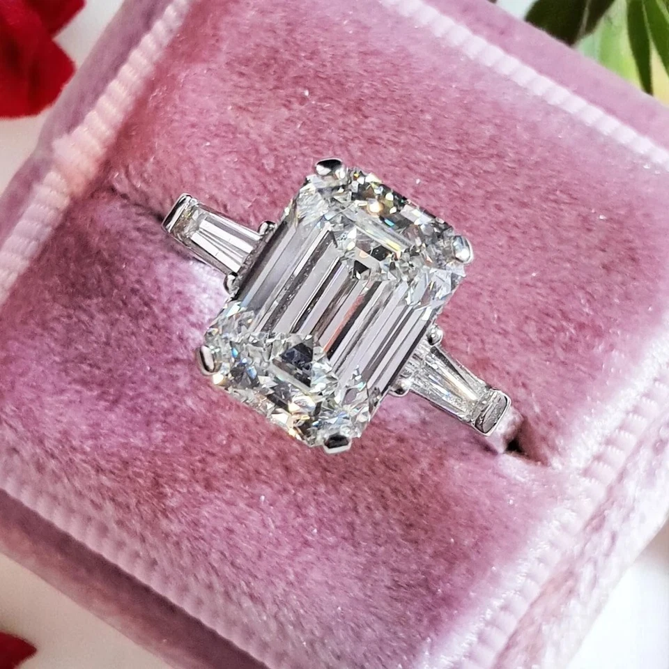 Radiant Cut Wedding Platinum Ring Diamond 3.50 Ct Certified IGI Lab Grown PT950 - Image 1 of 4