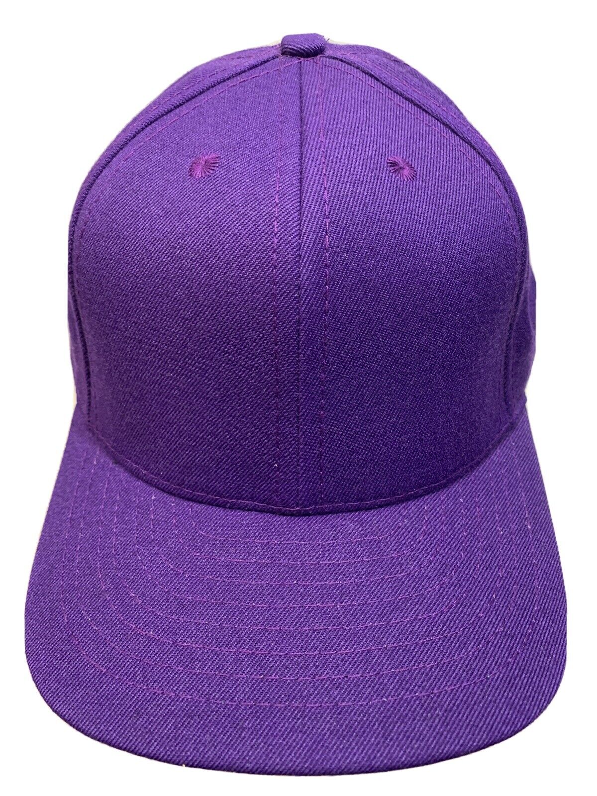 D SPORT Blank Purple Fitted Size 7 1/8 Adult Baseball Ball Cap Hat 