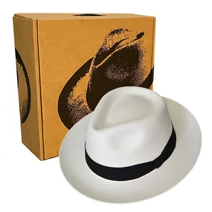 Genuine Panama Hat | Teardrop Fedora | Made in Ecuador | GPH + Hatbox - Picture 1 of 17