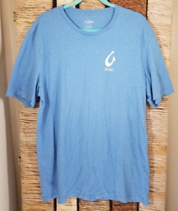 Olukai Men's XL T-Shirt Logo Light Blue Hawaii Aloha 100% Cotton 