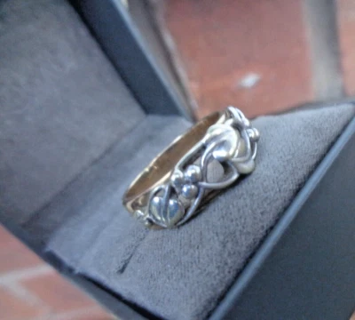 Clogau Gold Welsh 9ct Yellow & White gold Tree Of Life Ring h/m 2002 - Size P - Image 1 of 4