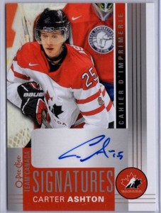 2013-14 O-Pee-Chee Signatures Team Canada #TCCA Carter Ashton *S3438