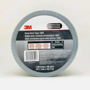 3M DUCT TAPE ~ 1.88"/po X 50" yd VALUE DUCT TAPE 1900, NEW & SEALED !!! - Picture 1 of 4
