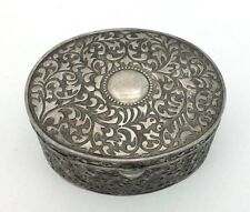 Jewelry Box with Velvet Lining: Silver Plated Engraved on Top with Ashley (HHI12