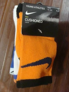 NIKE YOUNG ATHLETES CUSHIONED CREW SOCKS 3PACK - Picture 1 of 3