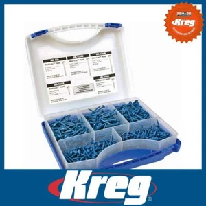 Kreg SK03B Blue-Kote Pocket-Hole Screw Kit 1-1/4" 31mm 1-1/2" 38mm 2" 50mm - Picture 1 of 1