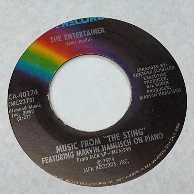 Marvin Hamlisch – The Entertainer / Solace 7" 45 RPM The Sting Soundtrack VG+ Foto 1 de 2