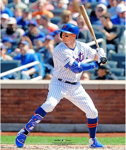 Brandon Nimmo New York Mets Unsigned Prepares to Bat Vertical Photograph Cover