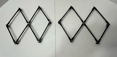 Black Metal Expandable Trivets With 6 Feet For Hot Dishes Lot Of 2 - Image 1 of 4