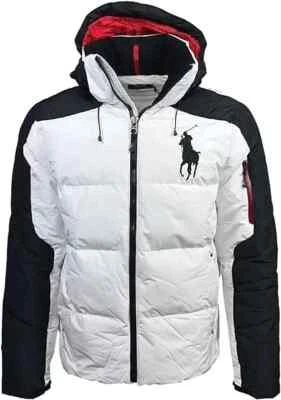 Polo Ralph Lauren-Big Pony Hooded Down Puffer Jacket, Big&Tall size: 3XB,  WHITE - Image 1 of 3