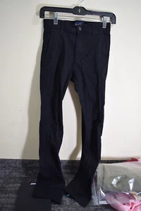Childrens Place Black Cotton Khakis Chinos 26x28.5 Pants GIRLS 12 Slim Uniform - Picture 1 of 13